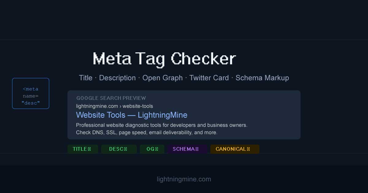 Meta Tag Checker