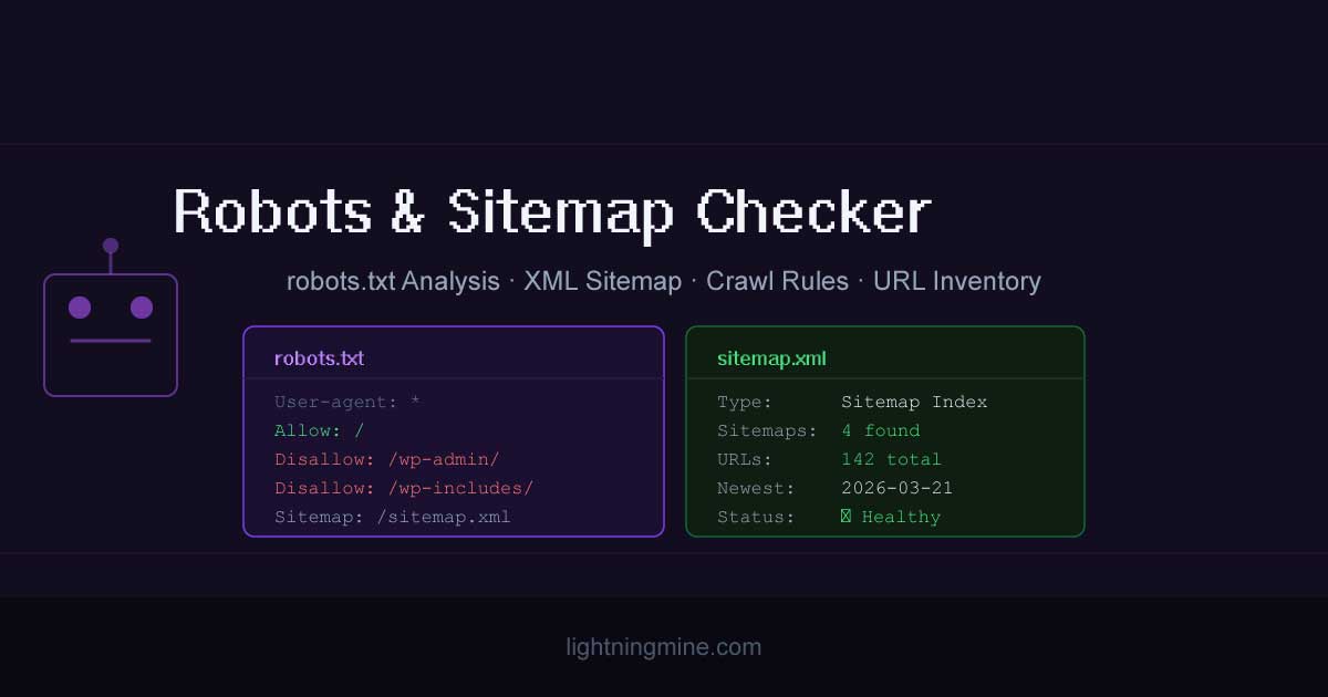 Robots and Sitemap Checker